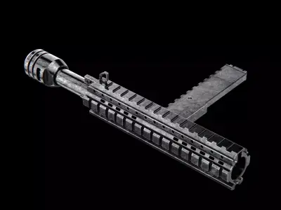 Module tactic stock muzzle industrial style 3D model