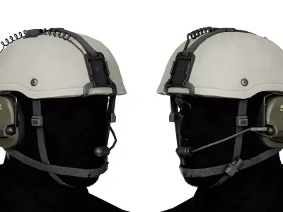 MICH HELMET HIGH CUT Low-poly 3D model