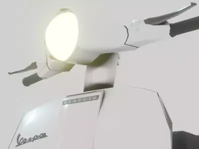 1981 Vespa PX150 White 3D model