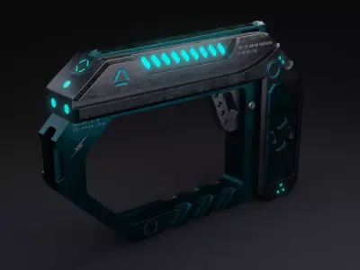 Sci-fi blaster  Free 3D model