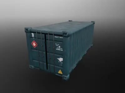 Industrial Container Pack PBR Low-poly Low-poly 3D model