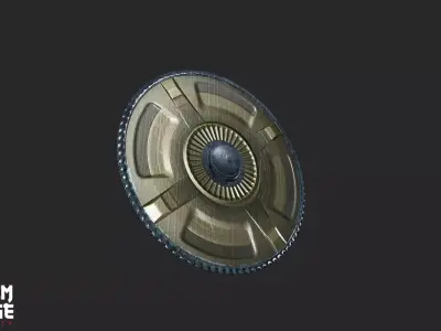 Medieval Round Shield Low-poly 3D model buy