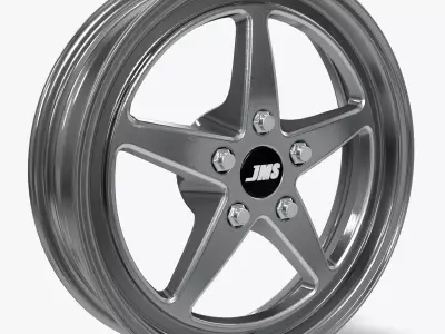 JMS Avenger Series Race Front Wheel Polished 3D model