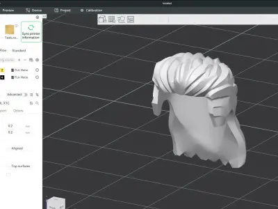 Custom3Dprint Minifigure Accessory - Minifigure Hair S2 - 055 3D print model
