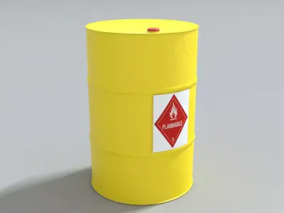 laos Oil Drum Low-poly 3D model