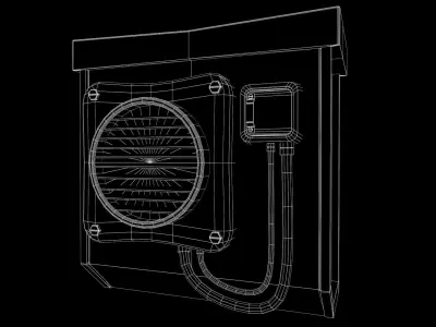 Air conditioning Game Ready - Low Poly 3D Model Low-poly 3D model