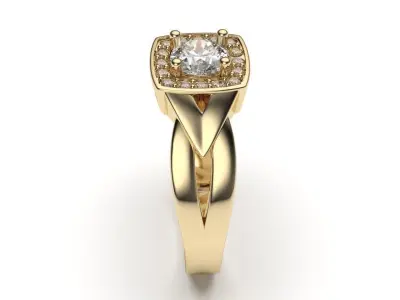 solitaire with ring sizes  8 part S121 3D print model