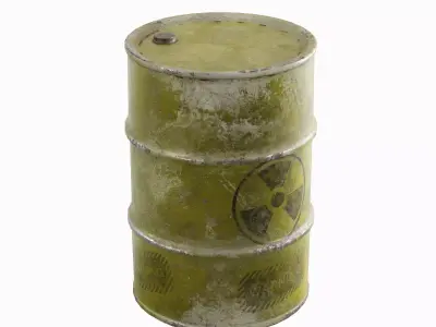 Nuclear Barrel 05 Low-poly 3D model