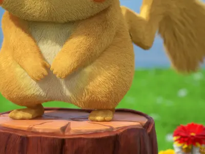Pikachu Character Sad Fur 3D model