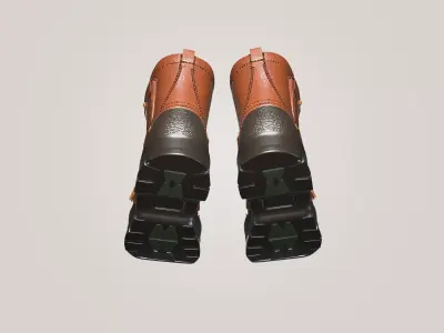 Tactical Winter Boots 3D Model - Game Ready Footwear Low-poly 3D model