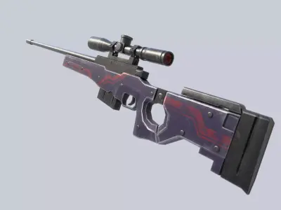 AWP - Graphic Low-poly 3D model