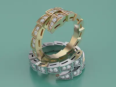 Snake Ring 3D print model