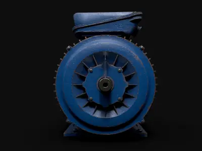 Industrial electric motor 3D model