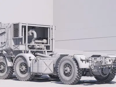 Custom vehicle 6x6 made in 3d 3D model