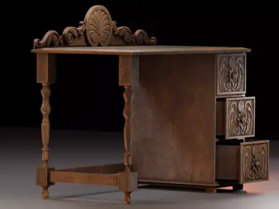 Old Desk 3D model