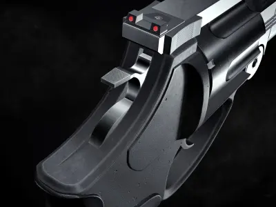 MP-412 REX Game-ready Low-poly 3D model