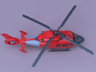 Dolphin Chopper Low-poly 3D model