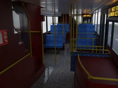 London Bus Low-poly 3D model