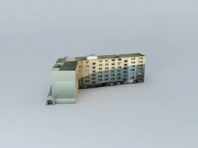 Polar 8 storey L shaped block Free 3D model