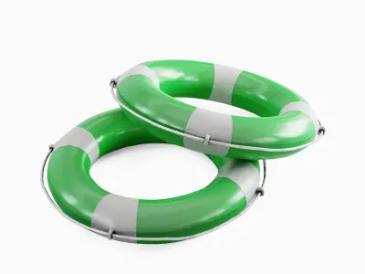 Lifebuoy 04 Low-poly 3D model