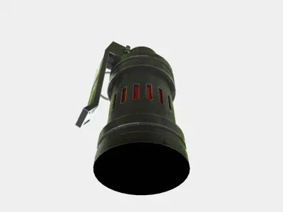 Low Poly Futuristic Grenade 3D model