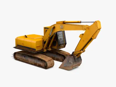 Construction Equipment Vehicles 5 Cranes 3D Models Low-poly 3D model