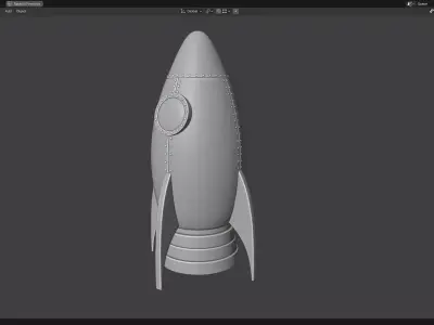 Cartoon Rocket 3D print model purchase