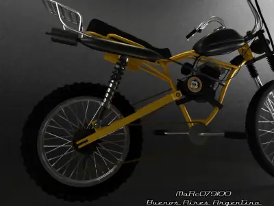 Motorized Bike Yamaha Penta 3D model