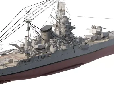 IMPERIAL JAPANESE NAVY 1940s TONE CLASS 3D model