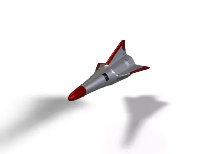 Si Fi Missile Low-poly 3D model
