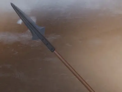 Ancient Spear Free low-poly 3D model