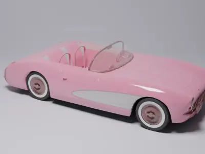 Corvette Low-poly 3D model