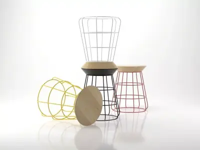 Sidekick Low Stool 3D model