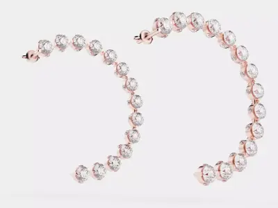 Earring kapsule ringstone 3D model