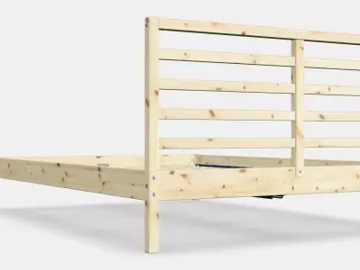 TARVA Bed frame 7 Low-poly 3D model