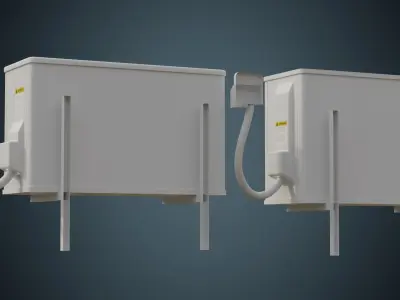 Air Conditioner 6C Low-poly 3D model