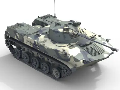 BMD 2 Infantry Fighting Vehicle Low-poly 3D model