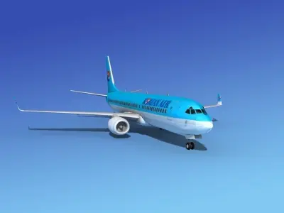 Boeing 737-800 Korean Air 3D model