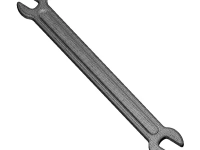 Plastic Double End Spanner Toy 3D model