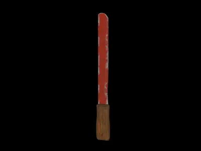 wooden sword low poly game ready 3d model Low-poly 3D model