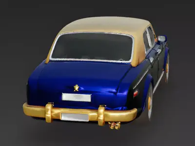 Stylized Executive Luxury Sedan 3D Model Low-poly 3D model