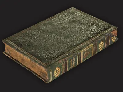Ancient book Low-poly 3D model