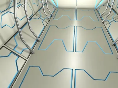 sci fi corridor  3D model
