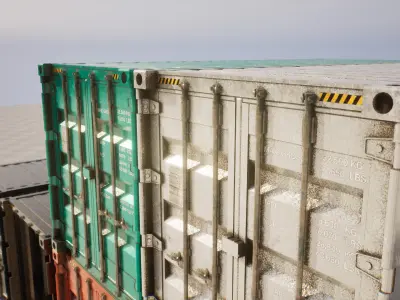 Container Ships Low-poly 3D model