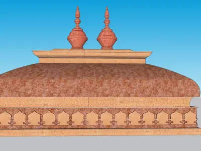 indian temple dome 3D model purchase