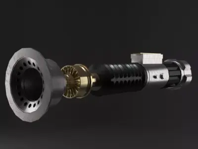 Obi-wan Kenobi Lightsaber ROTR Free low-poly 3D model