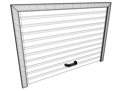 Garage door 3D model 3D model