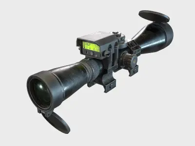 Optical Scope 101 Low-poly 3D model
