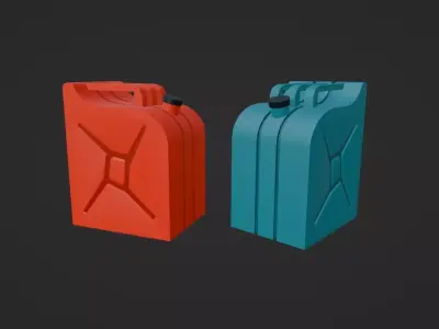 Jerrycan Low Poly Free low-poly 3D model
