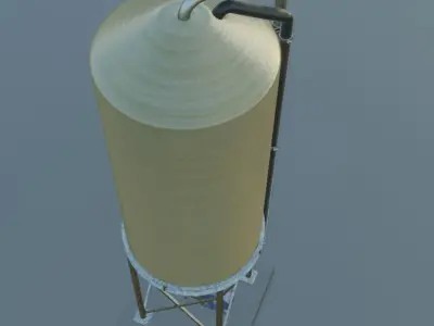 Corn Silo Version 1 Low-poly 3D model